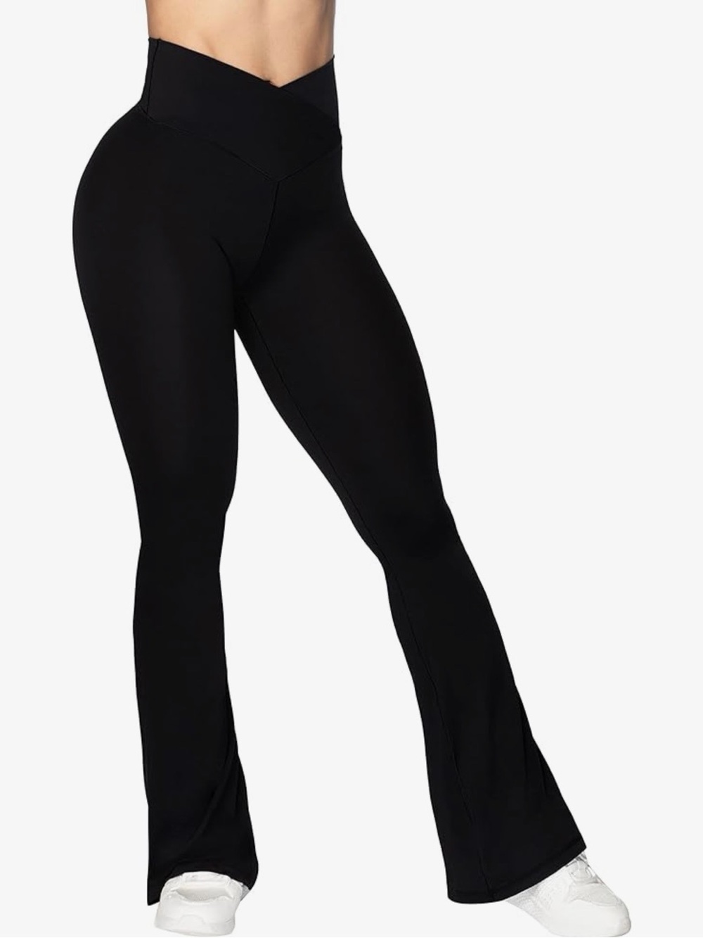 Sunzel Flare Leggings, Crossover Yoga Pants with Tummy Control